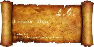 Linczer Olga névjegykártya